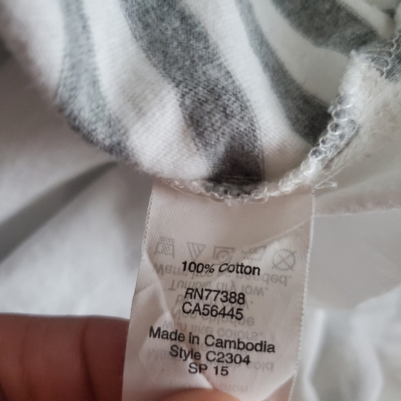 J. Crew Striped 3/4 Sleeve Top - Picture 3 of 5